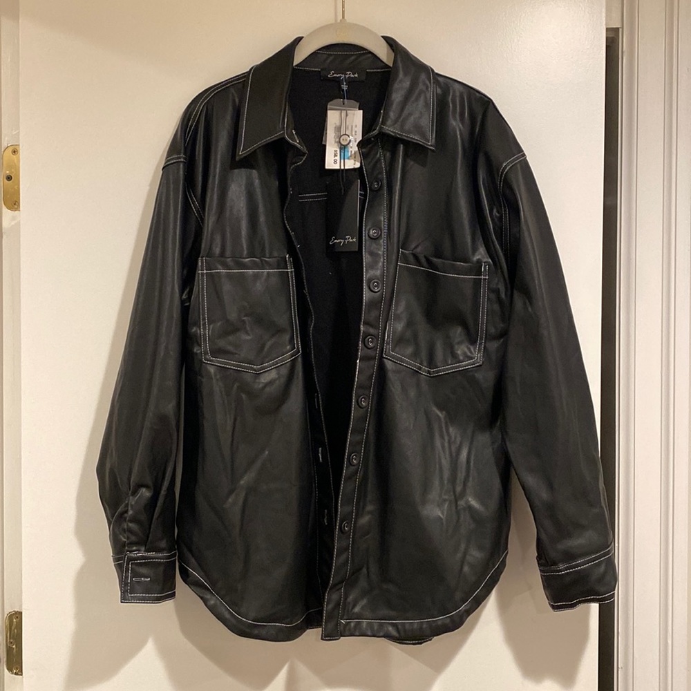 Faux Leather | Shacket | Emory Park